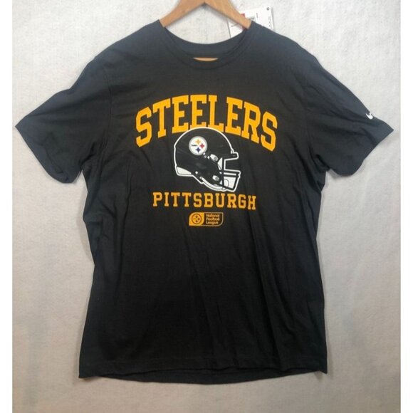 Nike Pittsburgh Steelers Football T-Shirt Dark Gray Graphic Tee NFL Mens Large L - Picture 1 of 10
